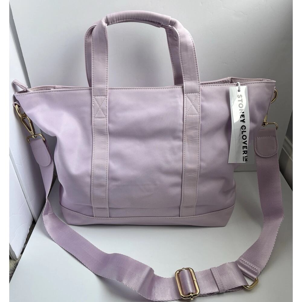 NWT Stoney Clover Lane Mini Tote Bag Grape Crossbody Strap - Small Flaw